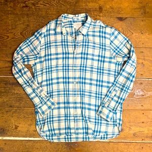 Blue Plaid Lucky Button Up